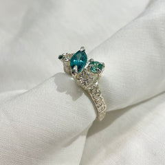 Marquise Tourmaline Cluster ring
