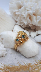 Coral Ripple Ring