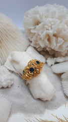 Coral Ripple Ring