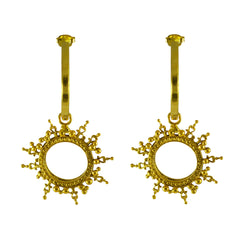 Helios Charm Hoops Gold