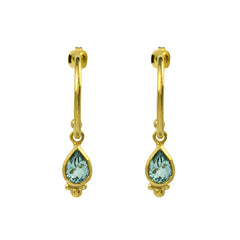 Sky Blue Topaz Droplet Earrings