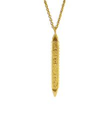 Indra Lotus Bud Colonette Pendant Gold