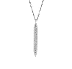 Indra Lotus Bud Colonette Pendant Silver