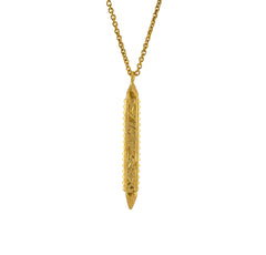 Indra Lotus Bud Colonette Pendant Gold