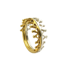 Dainty Stella Crown Ring Gold