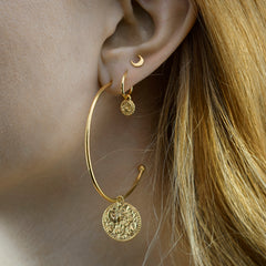 Tiny Crescent Moon Studs