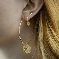 Shooting Star Coin Hoops