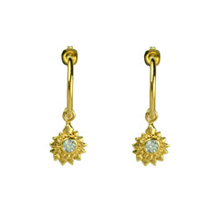 Moonbeam Charm Hoops