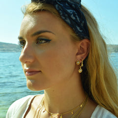 Moonbeam Charm Hoops