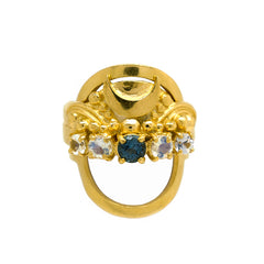 Moonlight Waves Cluster Gemstone Ring