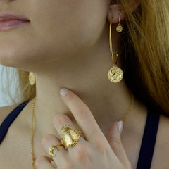 Statement Night's Sky Coin Hoops