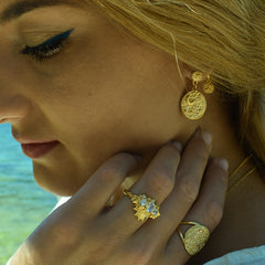 Shooting Star Coin Hoops