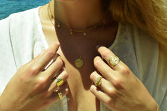 Celestial star & moon choker