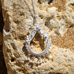 Sikhara Charm Pearl Pendant Silver