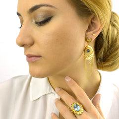 Secrets of the Seas Chain Fan Earrings