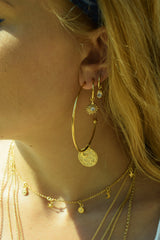 Moonbeam Charm Hoops