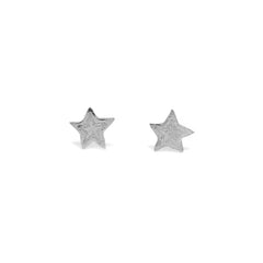 Tiny Etched Star Studs