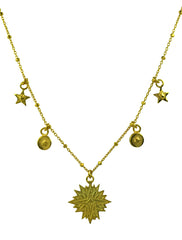 Sacred Star & Coin Bobble Chain Necklace