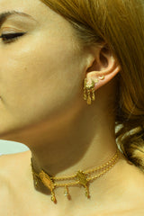 Lucky Moon Ocean Droplet Studs