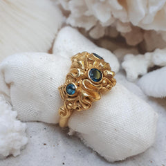 Coral Ripple Ring