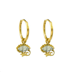 Eye of the Cosmos Charm Hoops