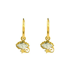 Eye of the Cosmos Charm Hoops