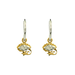 Eye of the Cosmos Charm Hoops
