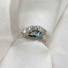 Marquise Topaz Arc ring