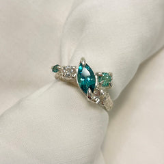 Marquise Tourmaline Cluster ring