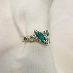 Marquise Tourmaline Cluster ring