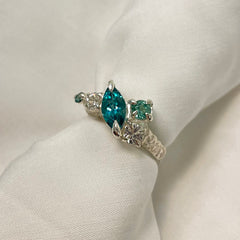 Marquise Tourmaline Cluster ring