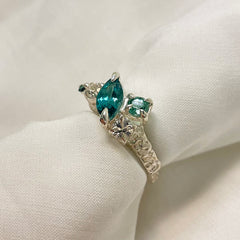 Marquise Tourmaline Cluster ring