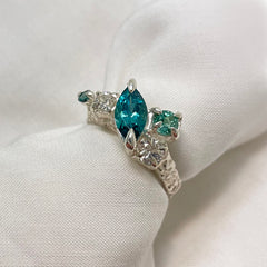 Marquise Tourmaline Cluster ring