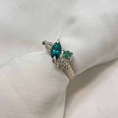 Marquise Tourmaline Cluster ring