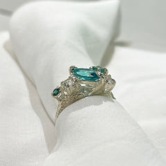 Marquise Tourmaline Cluster ring