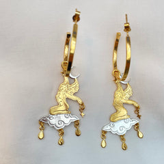 Soul Guardian Charm hoops