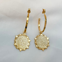 The Time keeper disc earrings