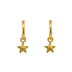 Ocean Star Charm Hoops