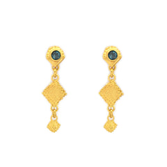 Trinity lozenge dangle drop earrings